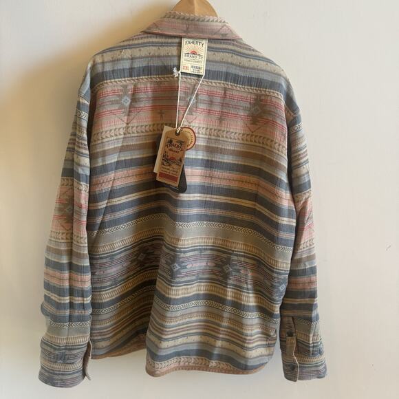 NEW Faherty Good Feather Reversible Bondi Jacket Mens XXL Tribal Primaloft Fall - Picture 5 of 16